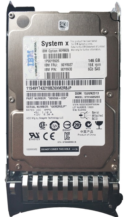 IBM 90Y8927 Hard drive 146 GB SAS 6Gb/s Refurbished