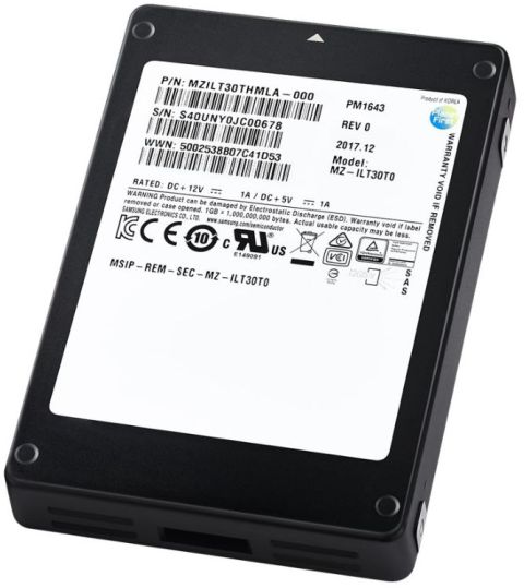 Samsung MZ-ILT30T0 30.72TB PM1643 SAS 12Gbs 2.5inch Ssd