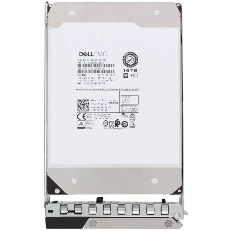 Dell 024HF9 16TB 7.2K RPM SAS 12Gbps 512e 3.5in Hot-Plug Hard