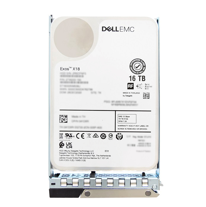 Dell 400-BHJG 16TB 7.2K RPM SAS 12Gbps 512e 3.5inch Hot-Plug Hard