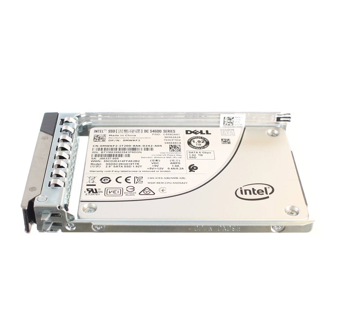Dell MWKF2 1.92TB SATA 6Gbps Mixed Use 3DWPD 2.5-Inch Hot Plug SSD Ref