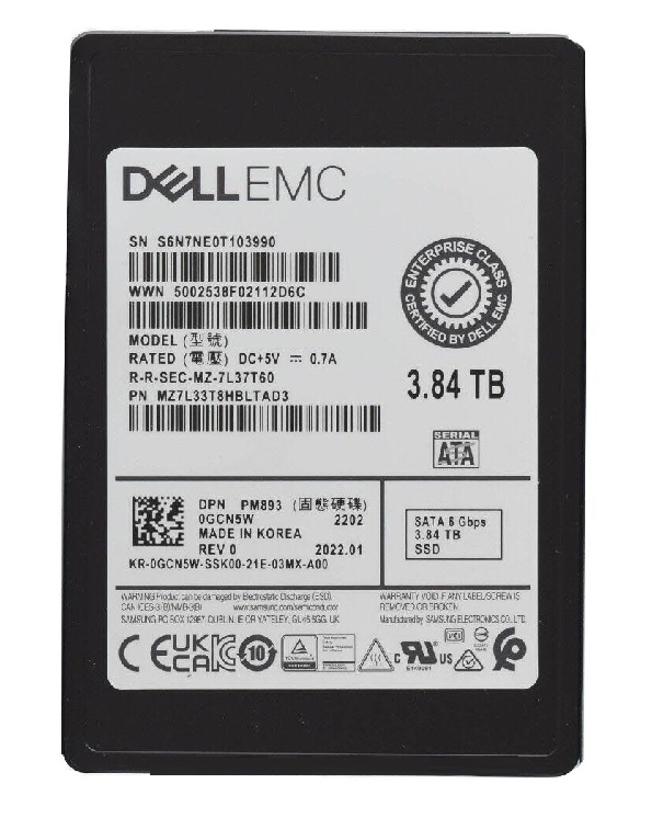 Samsung PM893 MZ7L33T8HBLTAD3 Read Intensive SSD 3.84 TB