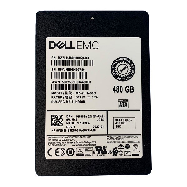 Samsung PM883A MZ-7LH480C Read Intensive SSD 480 GB SATA 6Gb/s