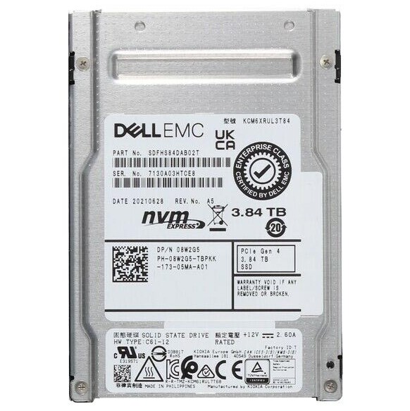 Kioxia CM6-R KCM6XRUL3T84 Read Intensive SSD 3.84 TB PCIe