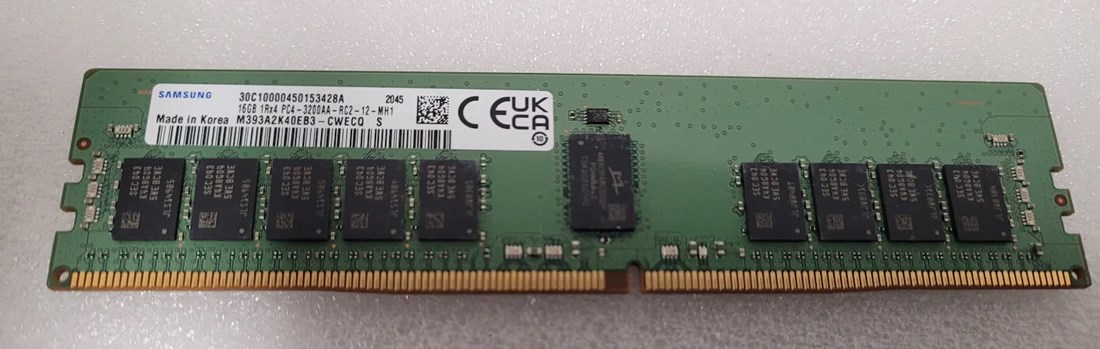 Samsung M393A2K40EB3-CWEBY 16GB PC4-25600 DDR4-3200Mbps 1RX4 ECC