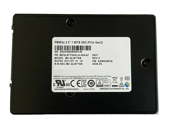 Samsung PM983a MZQLB7T6HALA-00AAZ SSD 7.68 TB PCIe 3.0 x4 (NVMe