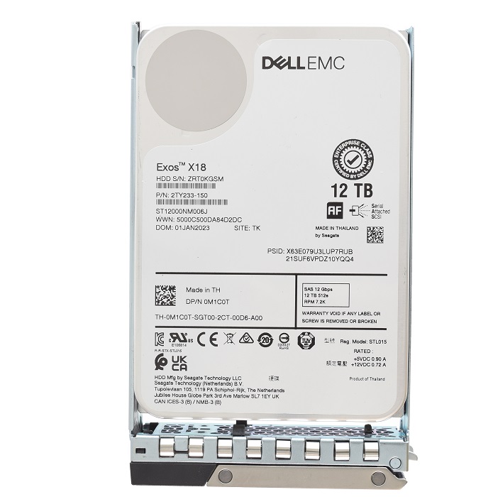Dell M1C0T 12TB 7.2K SAS 12Gbps 512e 3.5inch Hot Plug Hard Drive