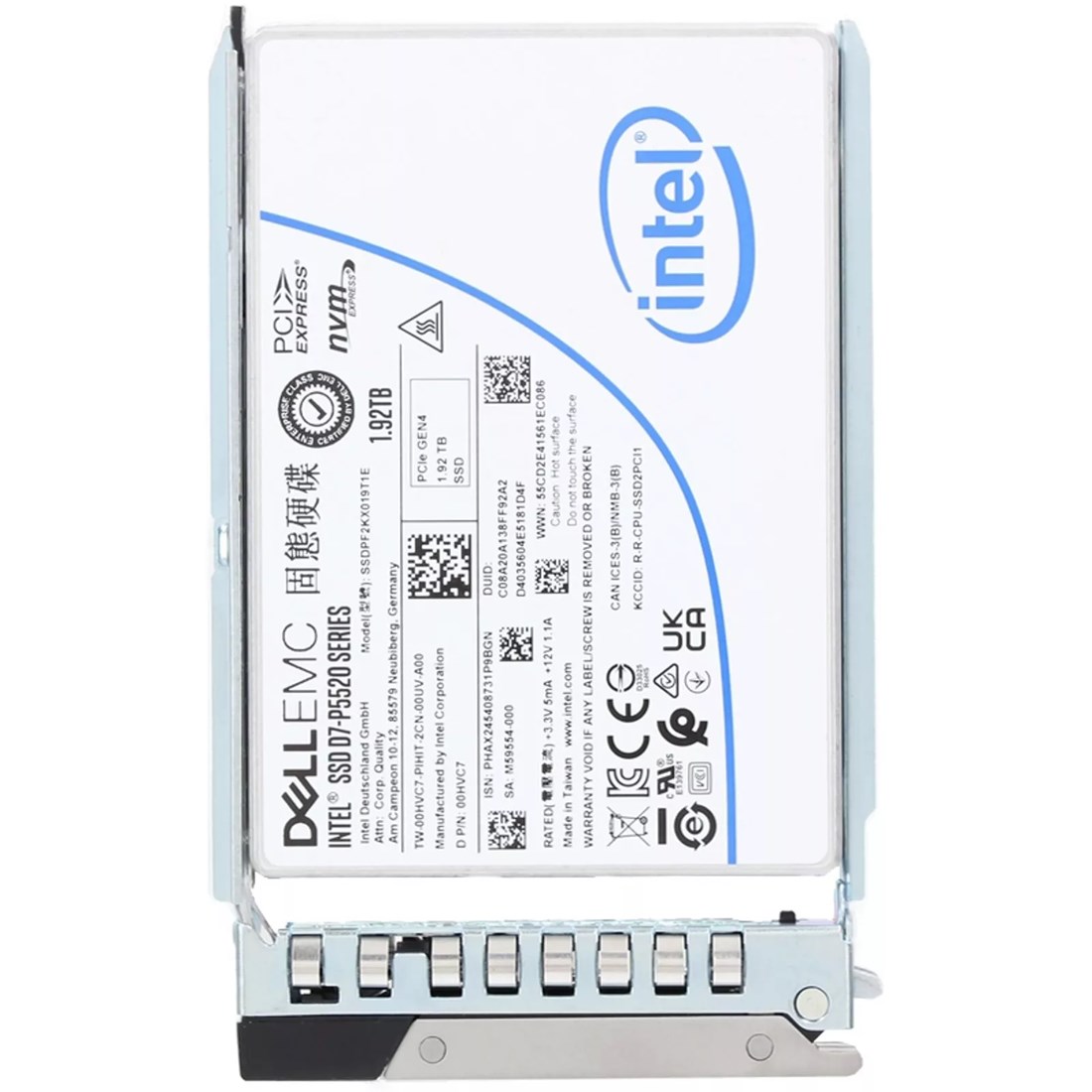 Dell 0HVC7 1.92TB PCIe NVMe RI TLC U.2 SSD