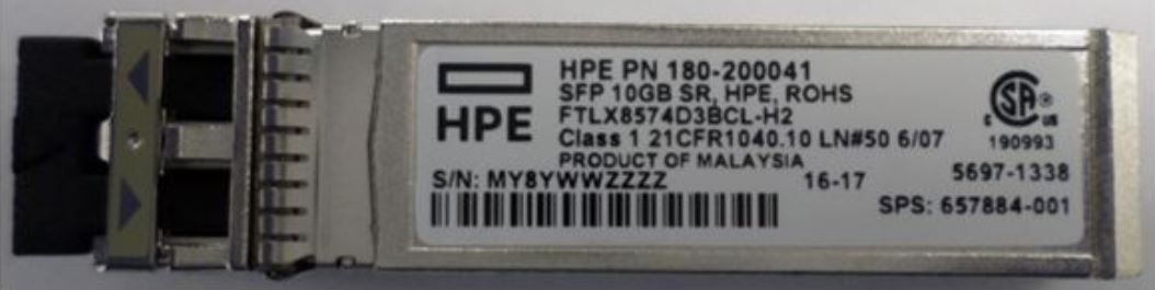 HPE FTLX8574D3BCL-H2 10GB SFF SFP Tranceiver Lucent Connector