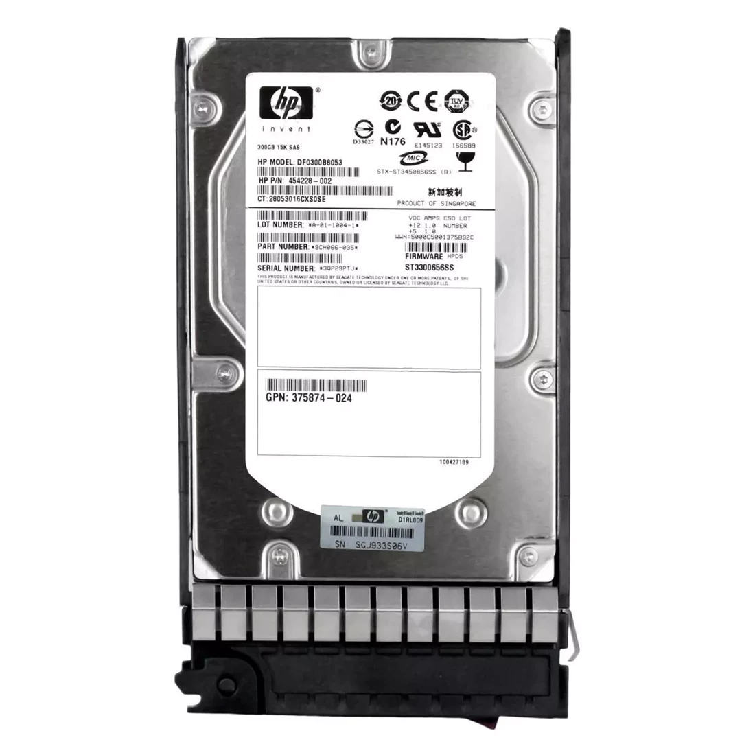 HP DF300BAFDV Dual Port 300GB 15k 3G Lff SAS Hdd