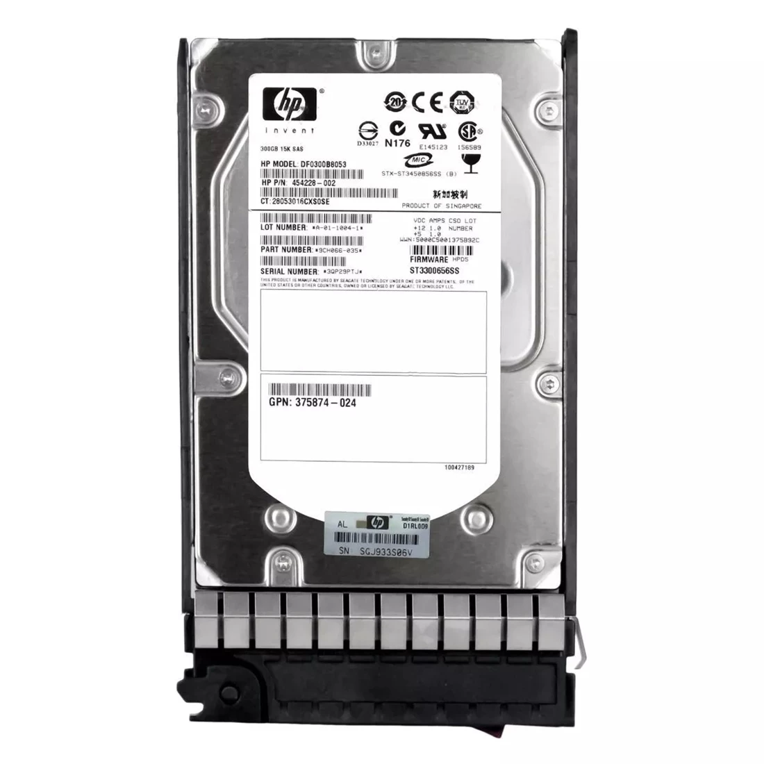 HP 454228-002 Dual Port 300GB 15k 3G Lff SAS Hdd