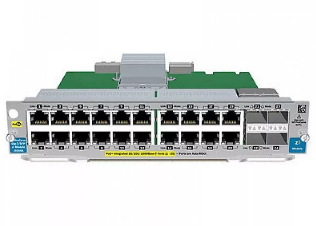 HPE J9536A 20-Port GIG-T PoE+ 2-Port SFP+ V2 ZL Ref Expansion