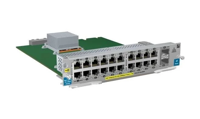 HPE J9536-61001 20-Port GIG-T PoE+ 2-Port SFP+ V2 ZL Expansion Module