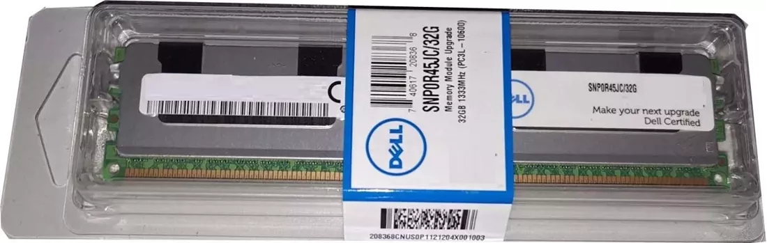 Dell SNP0R45JC/32G 32GB PC3L-10600R DDR3-1333MHz 4Rx4 ECC Memory Brand New