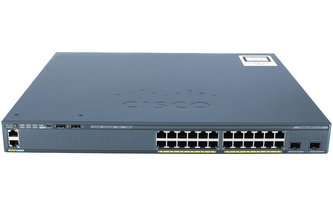 Cisco Catalyst WS-C2960X-24PD-L Managed Switch 24 PoE+ Ports Cisco Catalyst WS-C2960X-24PD-L Managed Switch 24 PoE+ Ports