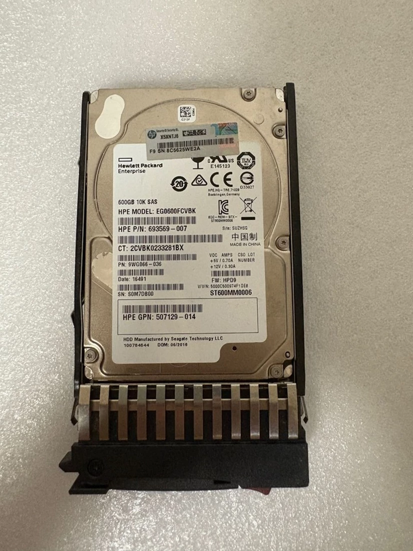 HP C8S58A Dual Port MSA 600GB 6G SAS 10k Sff Ent Hdd