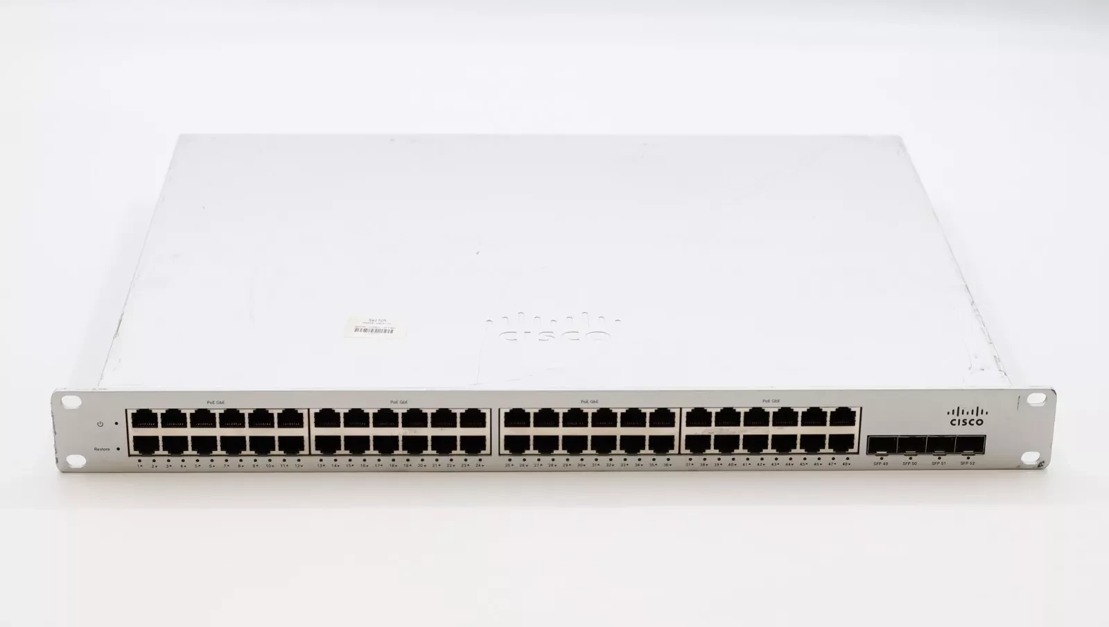 Cisco MS220-48LP-HW Meraki Cloud-Managed L2 48 Port Gigabit 370W PoE Switch