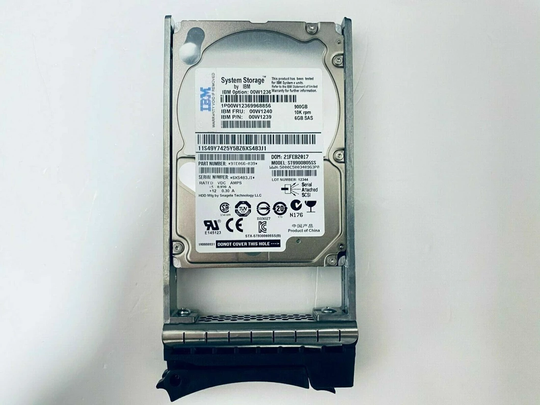IBM 00W1240 Hard drive 900 GB SAS 6Gb/s Refurbished
