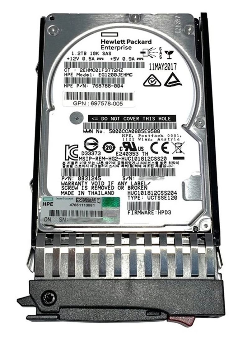 HP E7W47A MSA 1.2TB 6G 10k Lff DP Ent SAS Hdd F/s