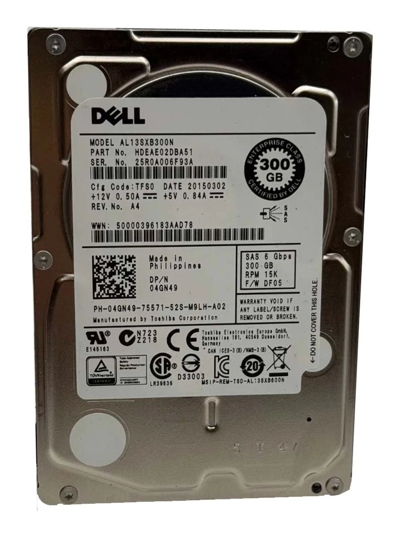 Toshiba AL13SXB300N 300GB 15K SAS-6Gbps 2.5Inch Internal hdd Brand New