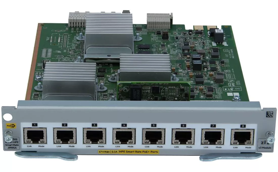 HPE J9995A 8P PoE+ MACsec V3 Zl2 Module