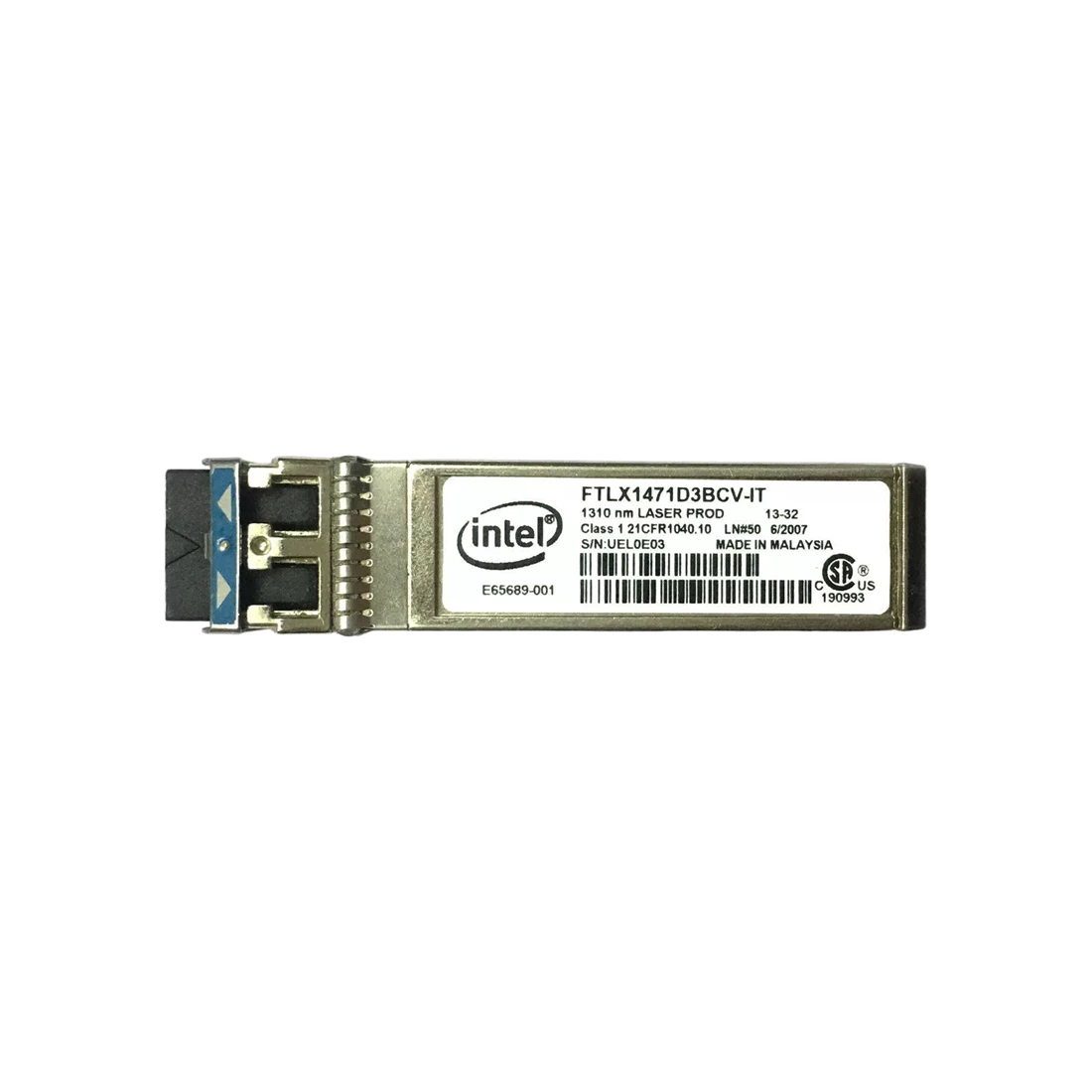 Intel FTLX1471D3BCV-IT Dual Rate 10GBase-LR 1310nm SFP+ Optical Transceiver F/s