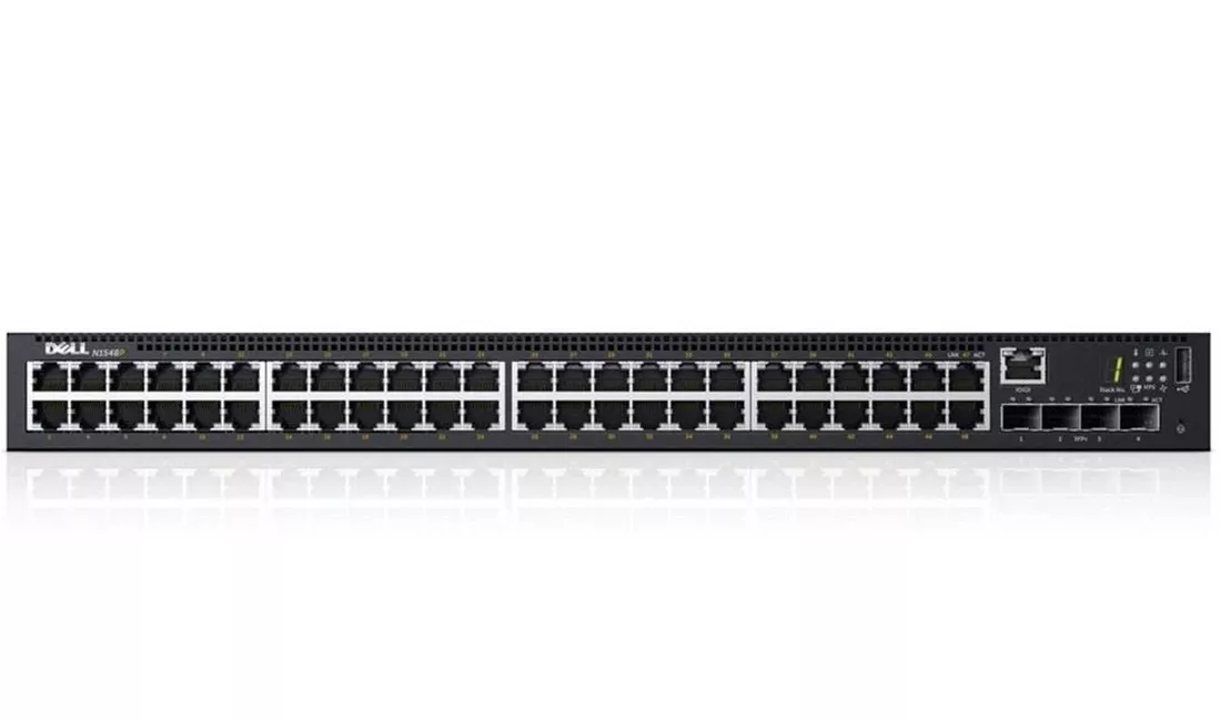 Dell Networking N1548P 48P 1GbE 1704W PoE+ 4P SFP+ Switch 
