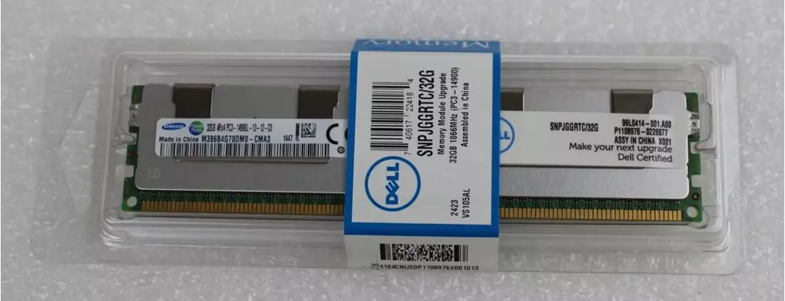 Dell SNPJGGRTC/32G 32GB PC3L-14900R DDR3-1866MHz 4Rx4 ECC Memory Brand New