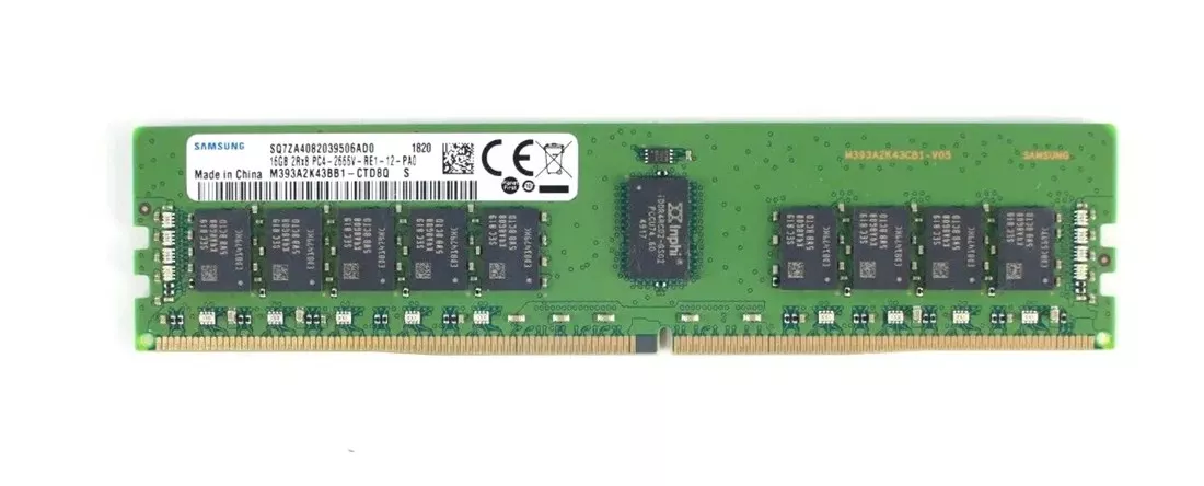 Samsung M393A2K43BB1-CTD 16GB PC4-21300R DDR4-2666MT/s 2RX8 ECC Samsung M393A2K43BB1-CTD 16GB PC4-21300R DDR4-2666MT/s 2RX8 ECC
