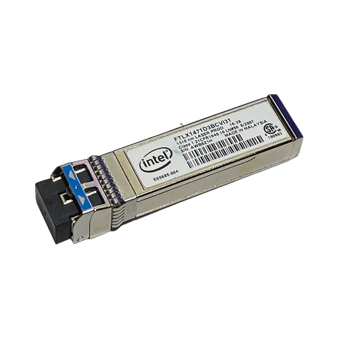 Intel FTLX1471D3BCVI31 Dual Rate 10GBase-LR 1310nm SFP+ Optical Transceiver Ref