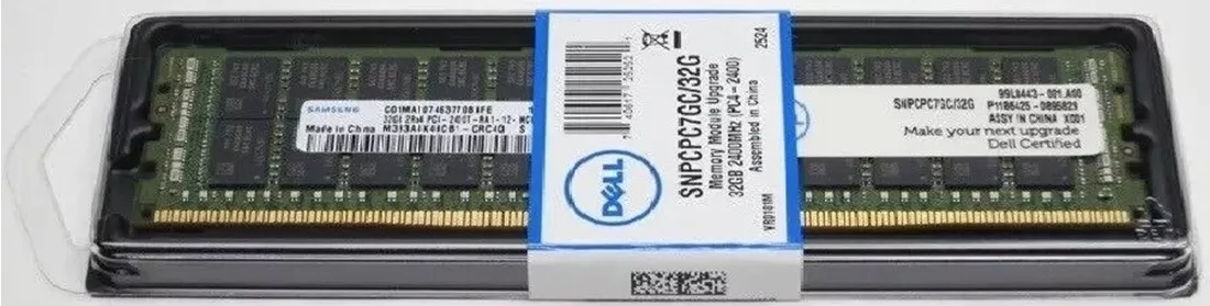 Dell SNPCPC7GC/32G 32GB PC4-19200 DDR4-2400MT/s 2Rx4 ECC Memory Samsung OEM New