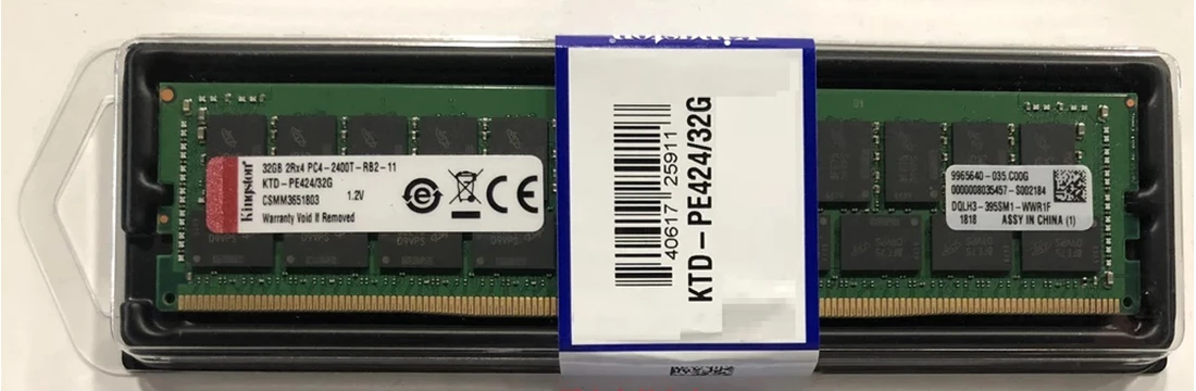 Kingston KTD-PE424/32G 32GB PC4-19200 Ddr4-2400Mhz 2RX4 Ecc Kingston KTD-PE424/32G 32GB PC4-19200 Ddr4-2400Mhz 2RX4 Ecc