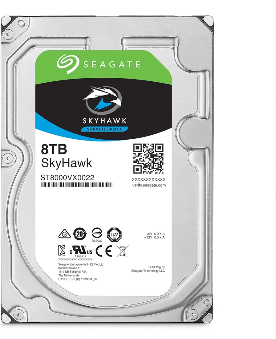 Seagate SkyHawk ST8000VX0022 8Tb 5900RPM SATA-6GBps 3.5inch Surveillance HDD