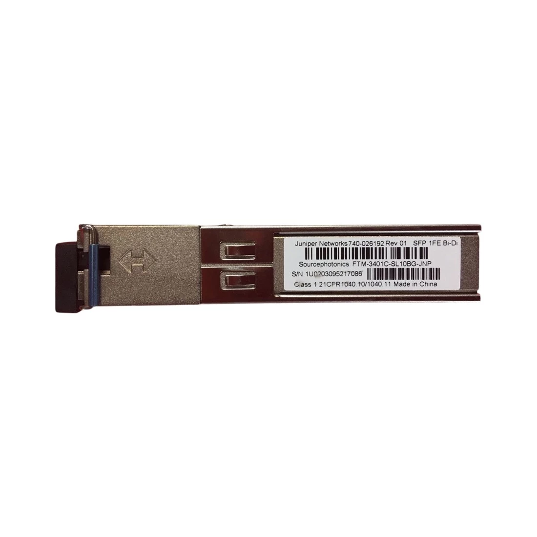 JUNIPER NETWORKS SFP-FE20KT13R15 SFP 100Base-BX Fast Ethernet Optic Tx 1310nm/Rx 1550nm for 20km transmission