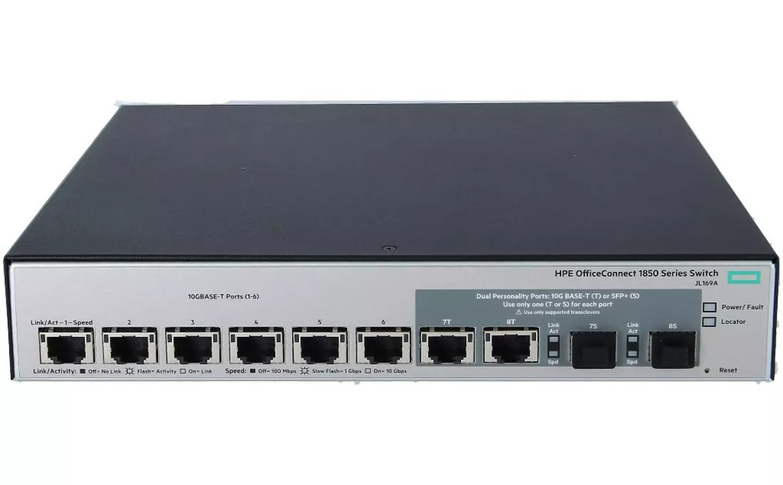 HPE JL169-61001 OfficeConnect 1850 6XGT and 2XGT/SPF+ Switch