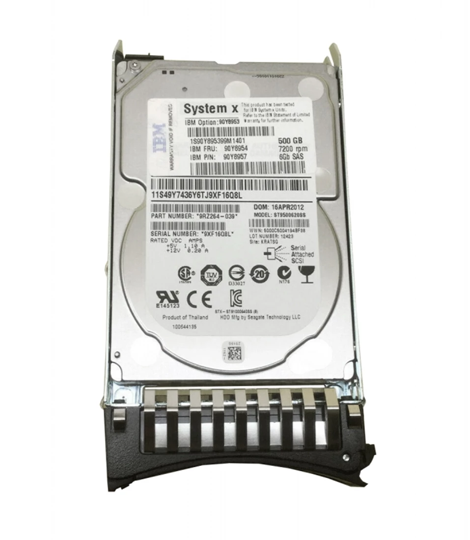 IBM 90Y8954 500 GB Hard drive 2.5" SAS 6Gb/s Refurbished