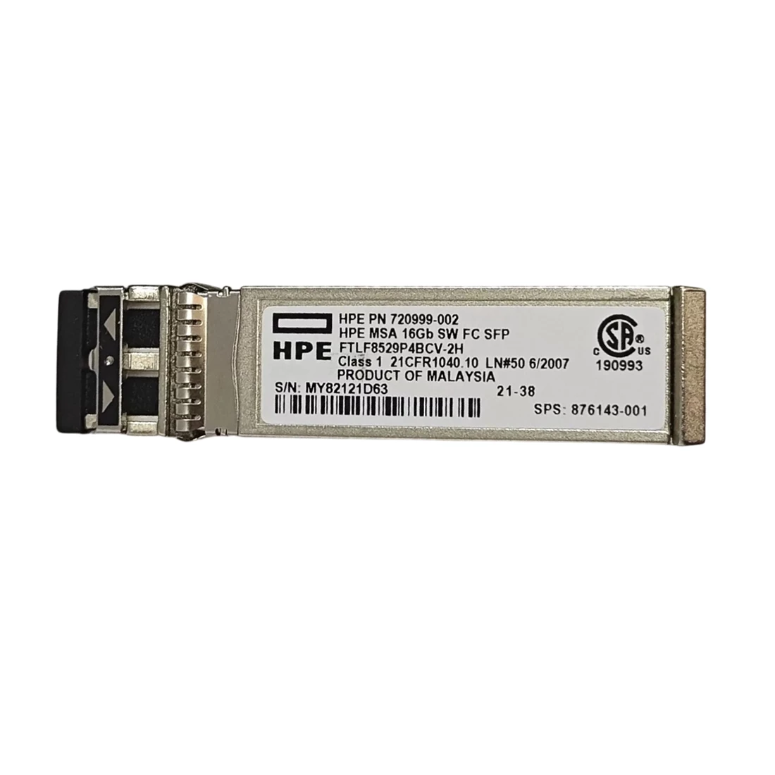 HPE 876143-001 MSA 2040 16GB Short WAVE Fibre Channel SFP+ 4 Pack Transceiver