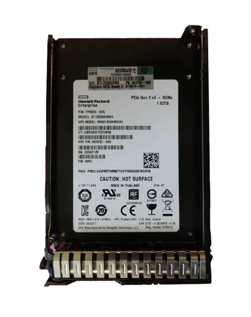 HPE VK001920KWDUH Read Intensive SSD 1.92 TB PCIe x4 (NVMe) Refurbished