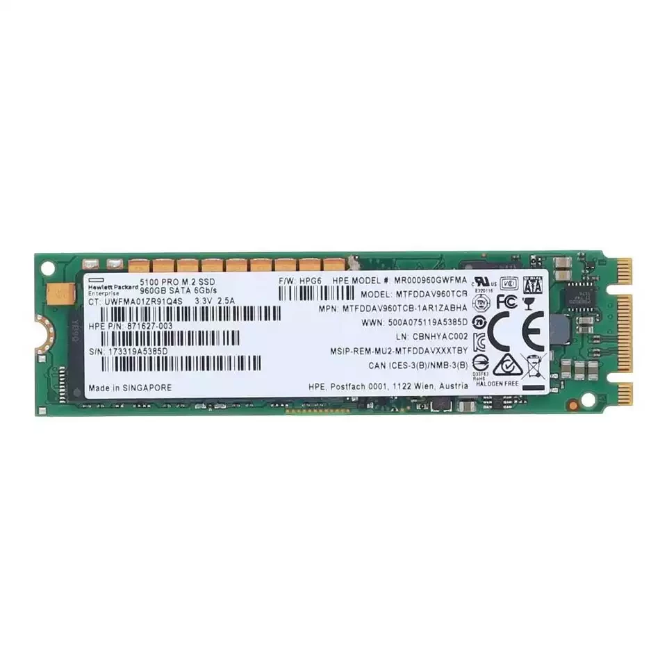 HPE 875492-B21 Mixed Use SSD 960 GB SATA 6Gb/s Refurbished