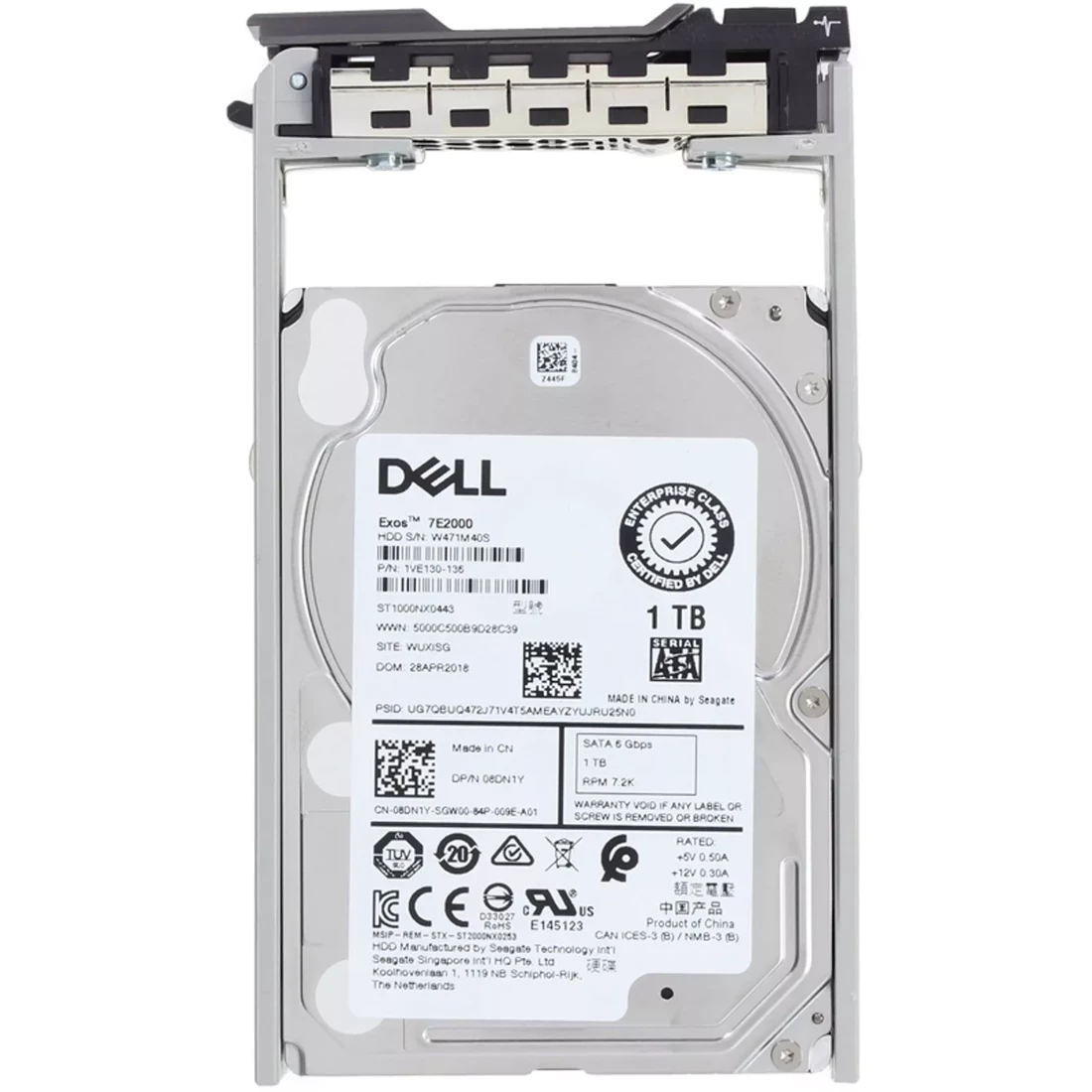 Dell 8DN1Y 1TB 7.2K 512n SATA 6Gbps 13G Internal 2.5" Hdd