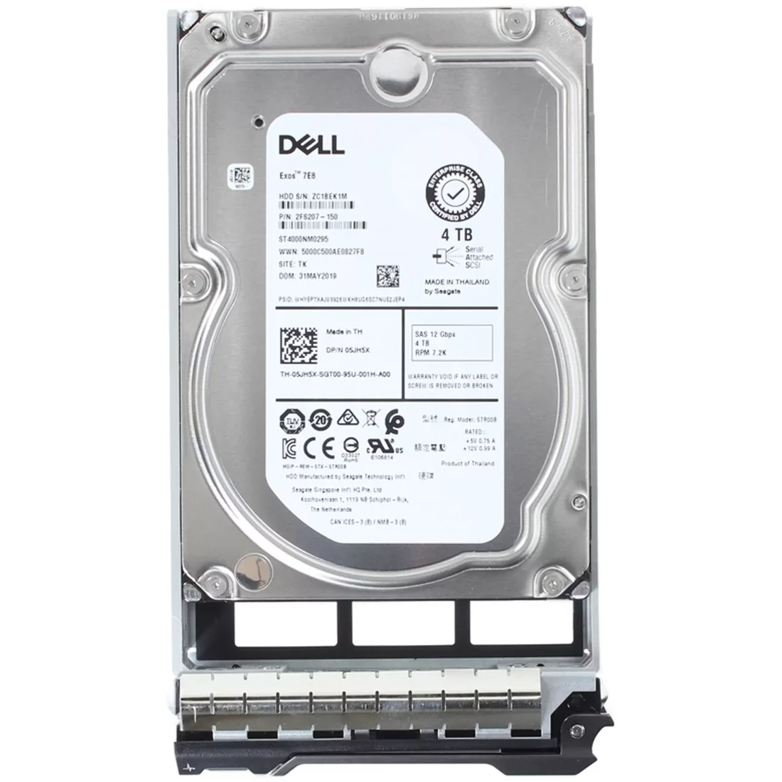 Dell 5JH5X 4TB 7.2K NL SAS 12Gbps 3.5inch Hot-Plug Hard Drive with 13G Tray