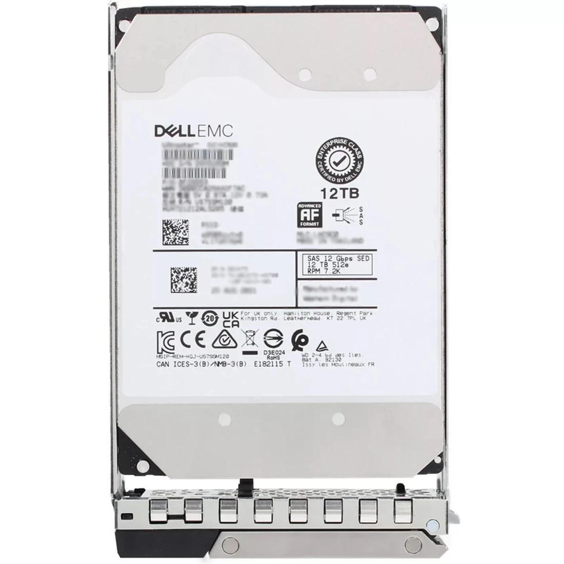 Dell 400-AXLM 12TB SED 7.2K SAS 12Gbps 512e 256MB 3.5inch Hot-Plug HDD with Tray