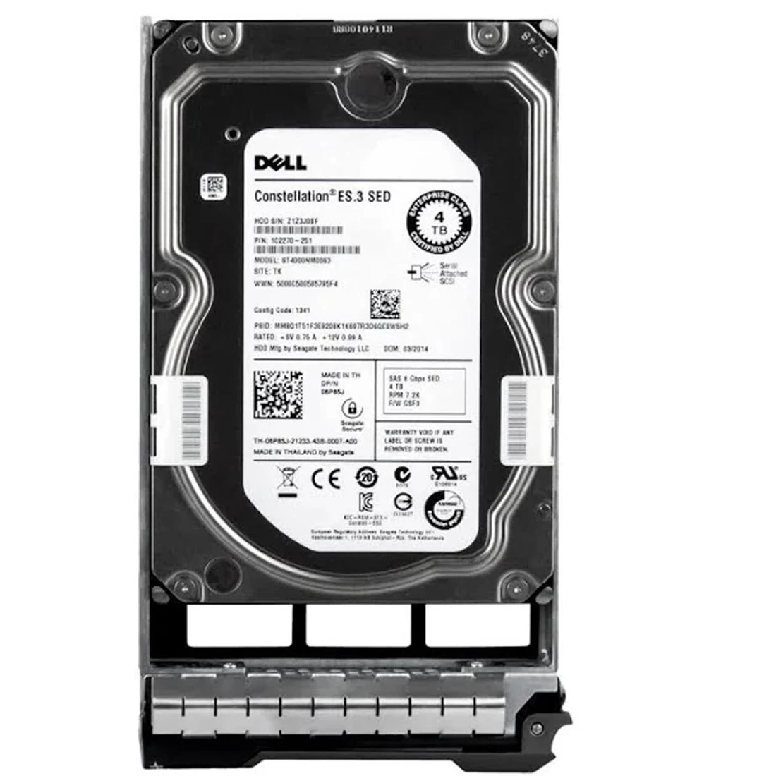 dell 6P85J SED 4TB 7.2k SAS 6Gbps 3.5inch Hot Plug Refurbished Hard Drive