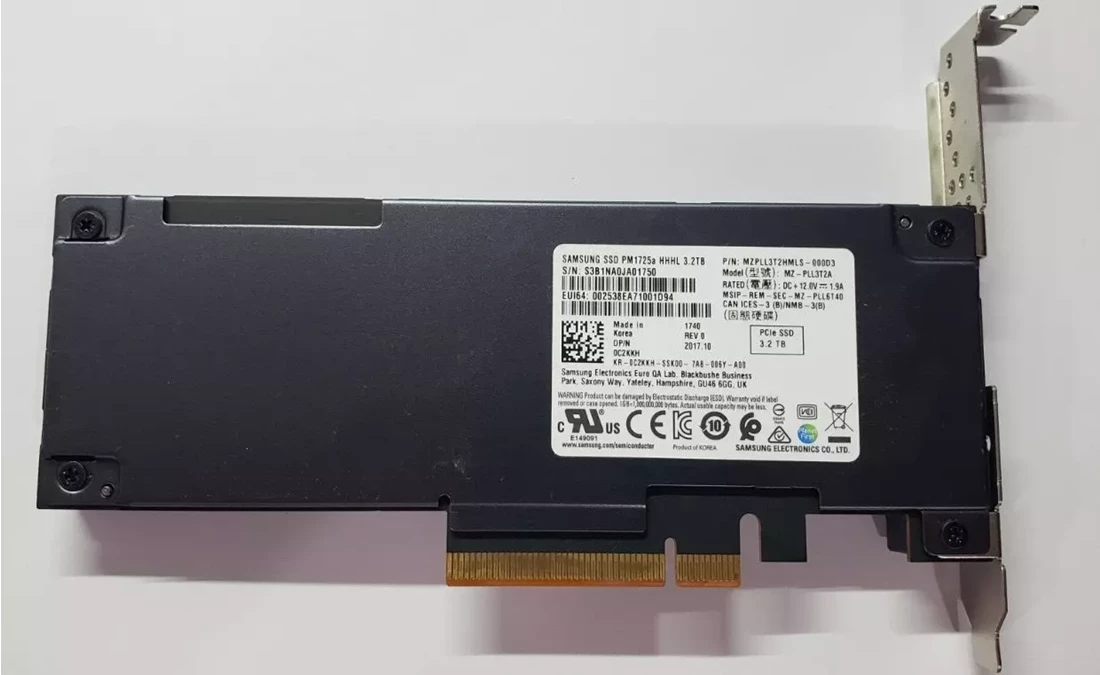 Samsung P1725a MZPLL3T2HMLS-000D3 SSD 3.2 TB Pci Express 3.0 X8 (NVME) DELL OEM Refurbished