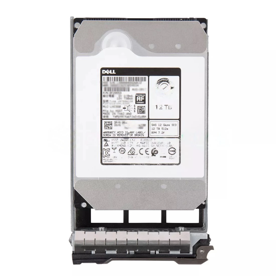 Dell RJ82R 12TB SED 7.2K SAS 12Gbps 512e 256MB 3.5inch Hot-Plug HDD with Tray
