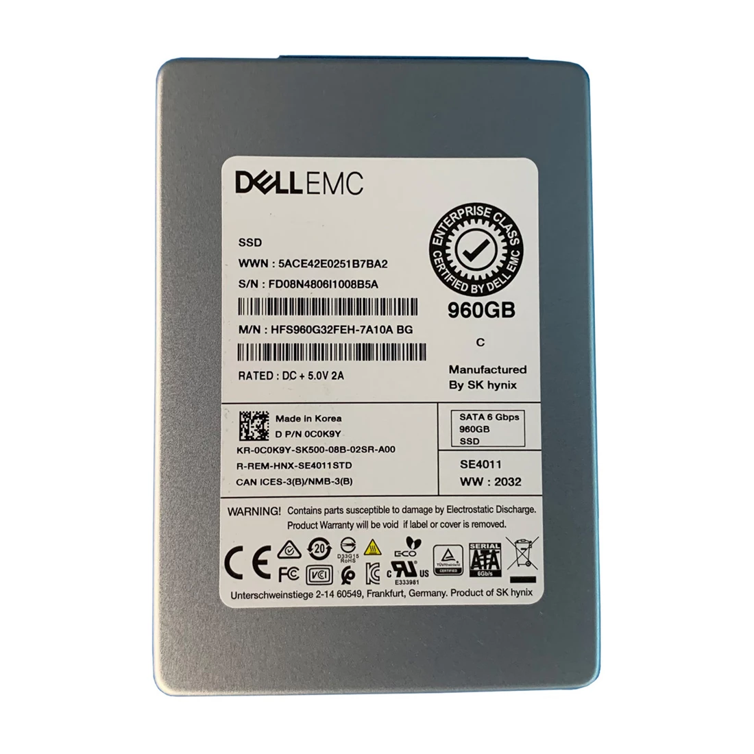 Hynix HFS960G32FEH-7A10A SE4011 960GB SATA-6Gbps TLC 2.5-Inch SSD