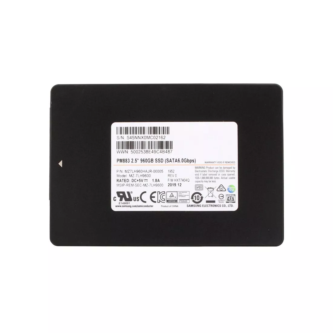 Samsung PM883 MZ-7LH960NE SSD 960 GB SATA 6Gb/s - Main Image