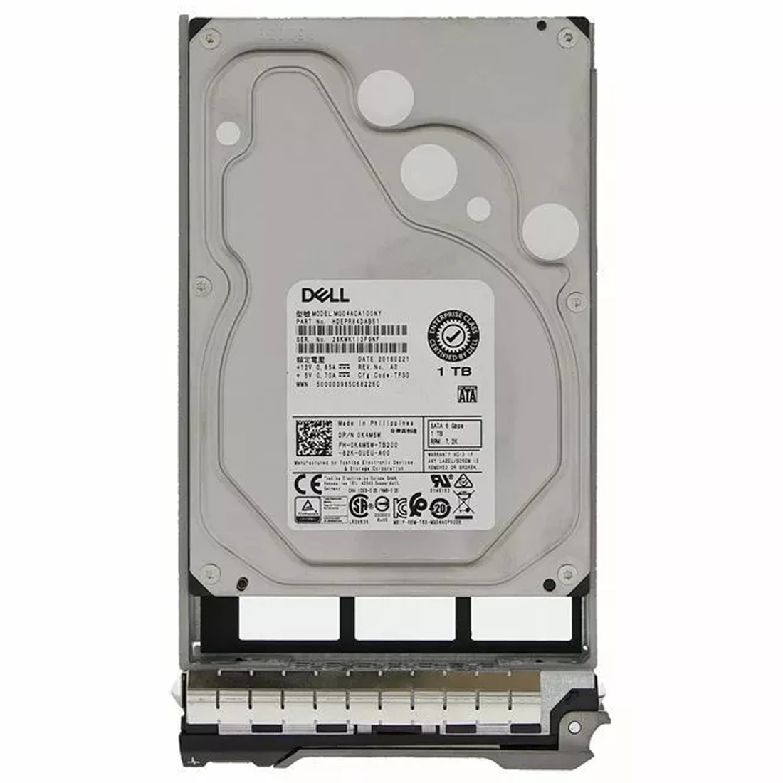 Dell K4M5W 1TB 7.2k SATA 6Gbps 512n 3.5" Internal Hard Disk Drive with Tray 
