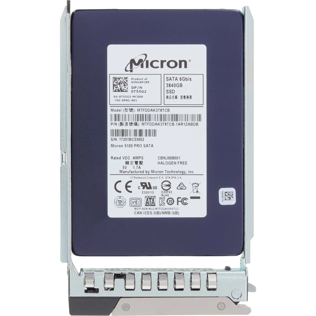 Dell T55G2 3.84TB SATA Mix Use 6Gbps SSD