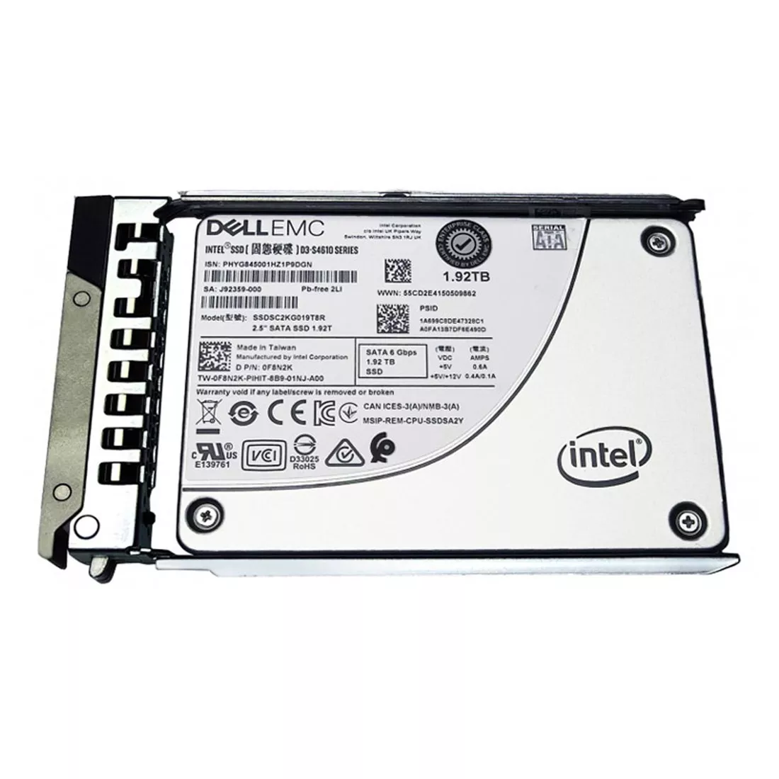 Dell F8N2K 1.92TB SATA-6Gbps Mixed Use 3DWPD 2.5-Inch Hot